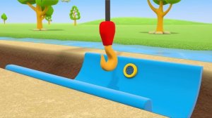 Машинки и ГРУЗОВИЧОК ЛЕВА катаются на водных горках. Развивающие мультики про машинки для детей.