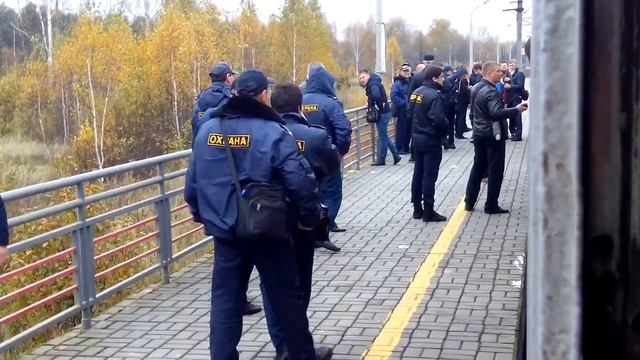 Высадка контролёров и охраны из электрички Черусти-Вековка после газовой атаки на пассажиров электр смотреть онлайн