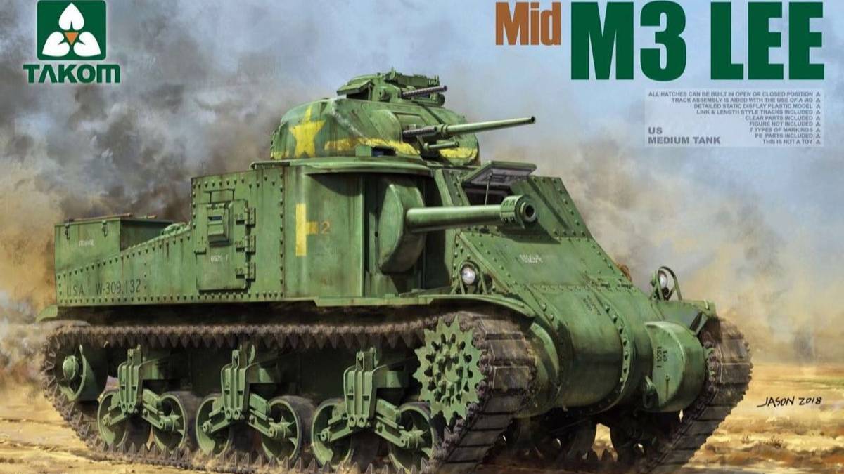 Распаковка Takom 1/35 2089 Mid M3 Lee