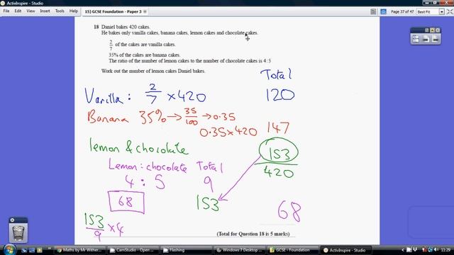 3) Edexcel GCSE Foundation Paper 3 - 13 June 2017 Q18 смотреть онлайн