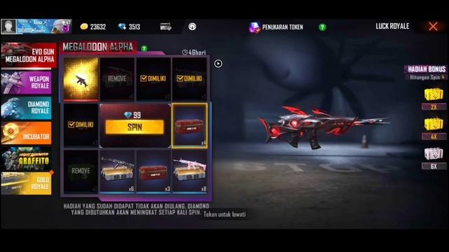 BERAPA DIAMOND SPIN SCAR MEGALODON | FREEFIRE INDONESIA смотреть онлайн