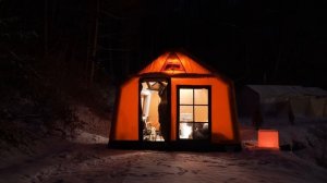 Отдых зимой в теплой палатке