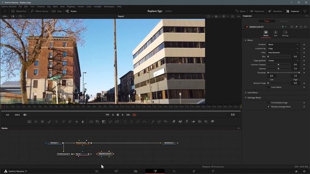 Motion Tracking- Remove Building Sign with Fusion Planar Tracker Corner Pin in DaVinci Resolve смотреть онлайн