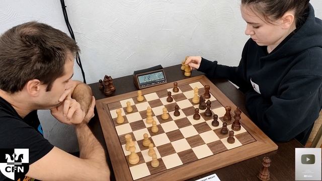 M. Vikerchuk (1978) vs WFM Fatality (1923). Chess Fight Night. CFN. Blitz смотреть онлайн