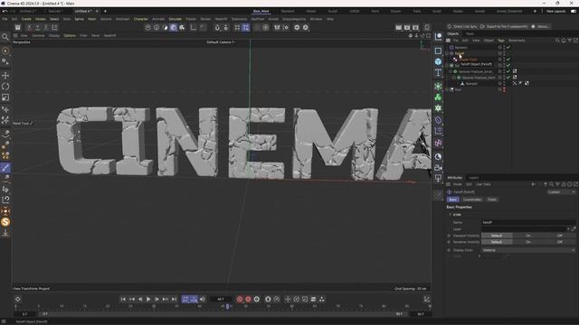 Cracked Text in Cinema 4D | Voronoi Fracture Tutorial смотреть онлайн