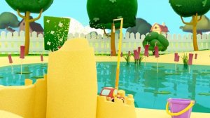 Замок из песка. Развивающие мультфильмы для детей. Мультик Машинки Мокас