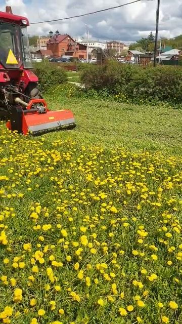 Косим траву косилкой-мульчером