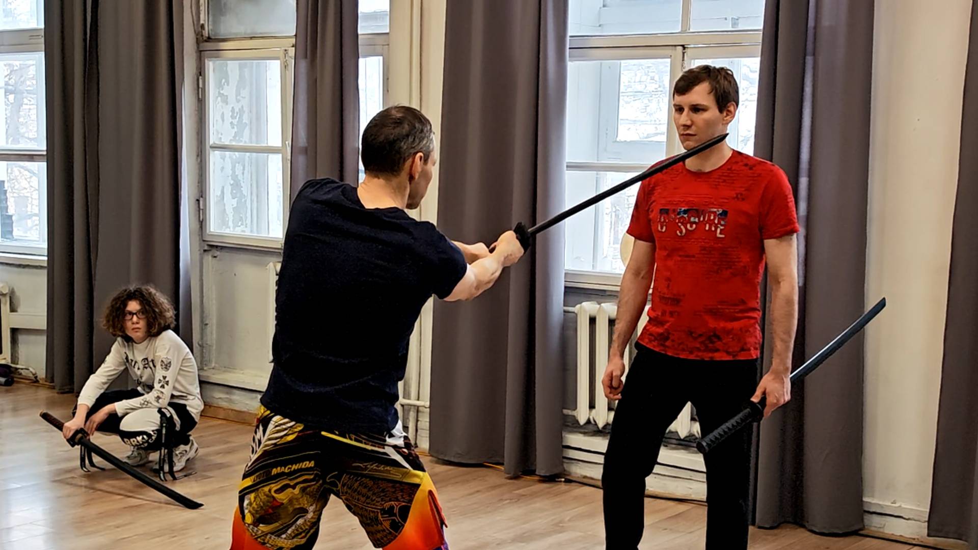 Обучение владению катаной удары мечом мэн до до субуру в школе японского фехтования Katana Club смотреть онлайн