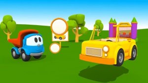 Грузовичок Лёва - машинки конструктор - Собираем машину - Развивающие мультики для малышей