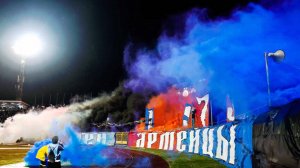 Сербские фанаты устроили яркий перфоманс на матче "Партизана" с ЦСКА в Белграде