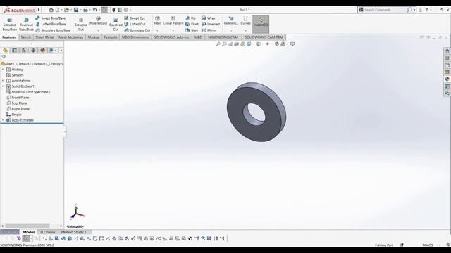 Solidworks Tutorial ! French Peugeot From Wood ! 5 - Wheel Spacer смотреть онлайн