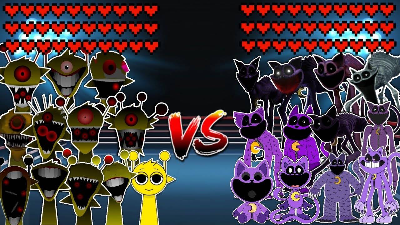 Эволюция монстров Саймона Спрунки против Эволюции монстров кошачьего сна смотреть онлайн