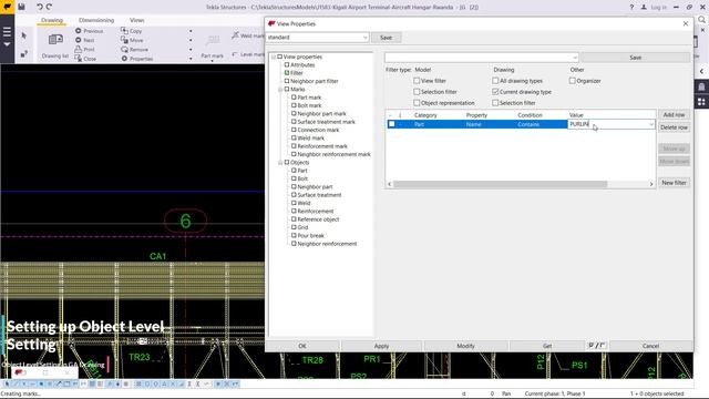 Object Level Setting in GA Drawing in Tekla Structures смотреть онлайн