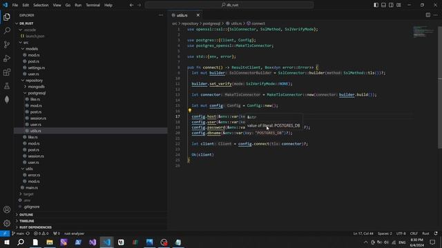 Работа с базами данных PostgreSQL и MongoDB в Rust смотреть онлайн