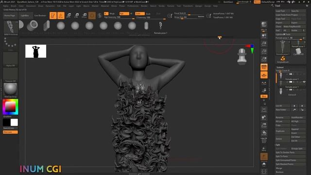 Zbrush Scifi Clothing sculpting | Timelapse | смотреть онлайн