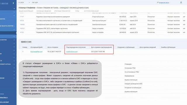 РИС Закупки ПК - Отправка ПГ на публикацию в ЕИС смотреть онлайн