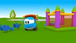 Грузовичок Лёва - машинки конструктор - Собираем поливальную машину - Мультики про машинки