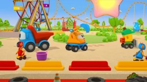 Грузовичок Лёва собирает новый аттракцион! Развивающие мультики про машинки для детей