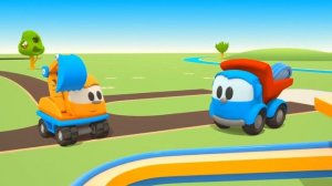 Грузовичок Лева собирает домики. Развивающие мультики и песенки для детей