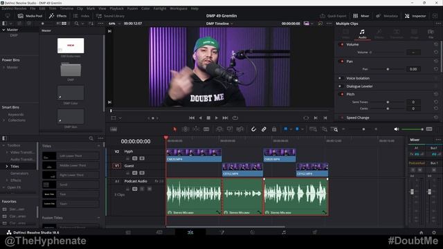 DaVinci Resolve Normalize Audio [ How to Level Audio Clips ] Tutorial смотреть онлайн