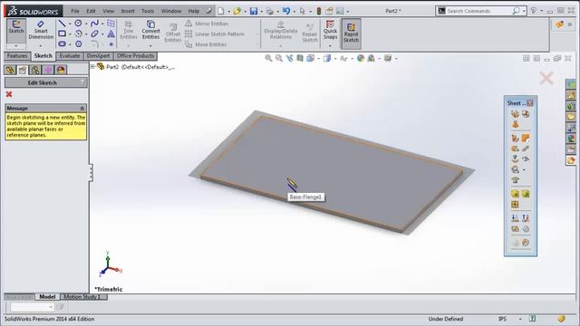 Solidworks Bend a Part with Sketched Bend смотреть онлайн
