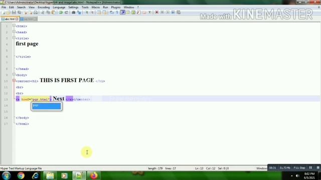 HTML for class XII (hyperlink and image insert) смотреть онлайн