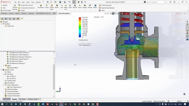 Safety Relief Valve Analysis using SOLIDWORKS Flow Simulation |Flow Simulation Demo |Pressure Valve смотреть онлайн