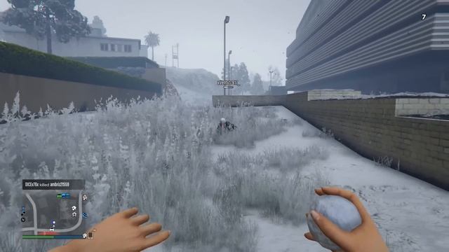 GTA 5 Next Gen - Snowball Fights in First Person смотреть онлайн