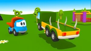 Грузовичок Лёва - машинки конструктор - Лесовоз - Развивающие мультики про машинки