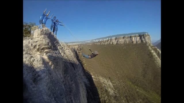 Екатерина Змеиная балка Rope Jumping with Skyline X-Team in Crimea смотреть онлайн