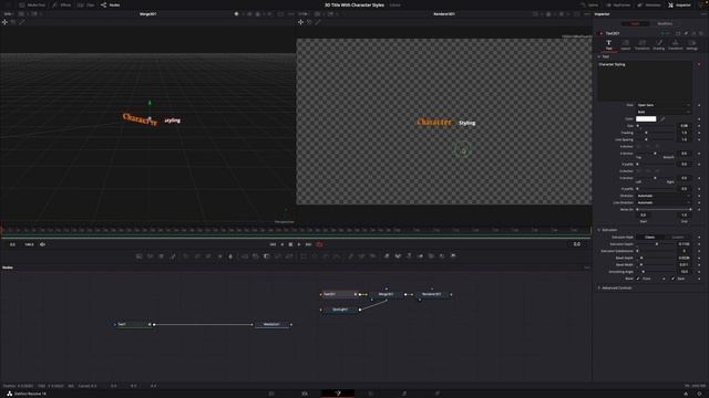 Change Character Styles of 3D Text in DaVinci Resolve смотреть онлайн