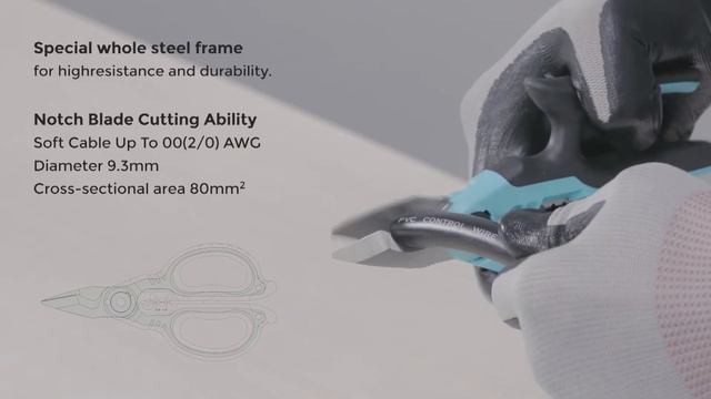 C.JET TOOL 7" Stainless Professional Electrician Scissors Multi-Grip Design Soft Cable смотреть онлайн