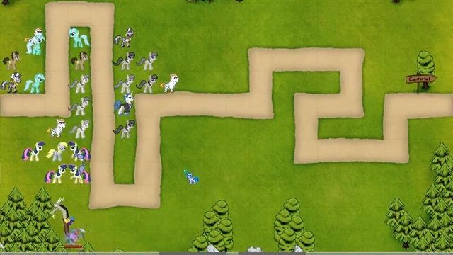 Canterlot Siege 2 - Map 3 perfect playthrough (Hard, no superpowers) смотреть онлайн