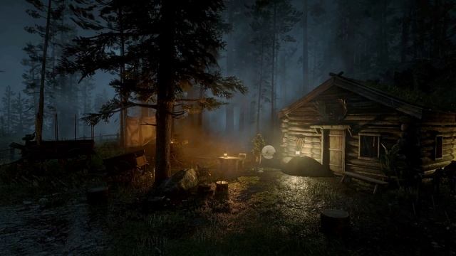 Сегодня ночью лучше спится. Дождь и ветер в лесу. Хижина ASMR для снятия стресса и тревоги