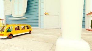 Весёлые песенки для детей - Новый мультик песенка с машинками Мокас - Колеса у автобуса