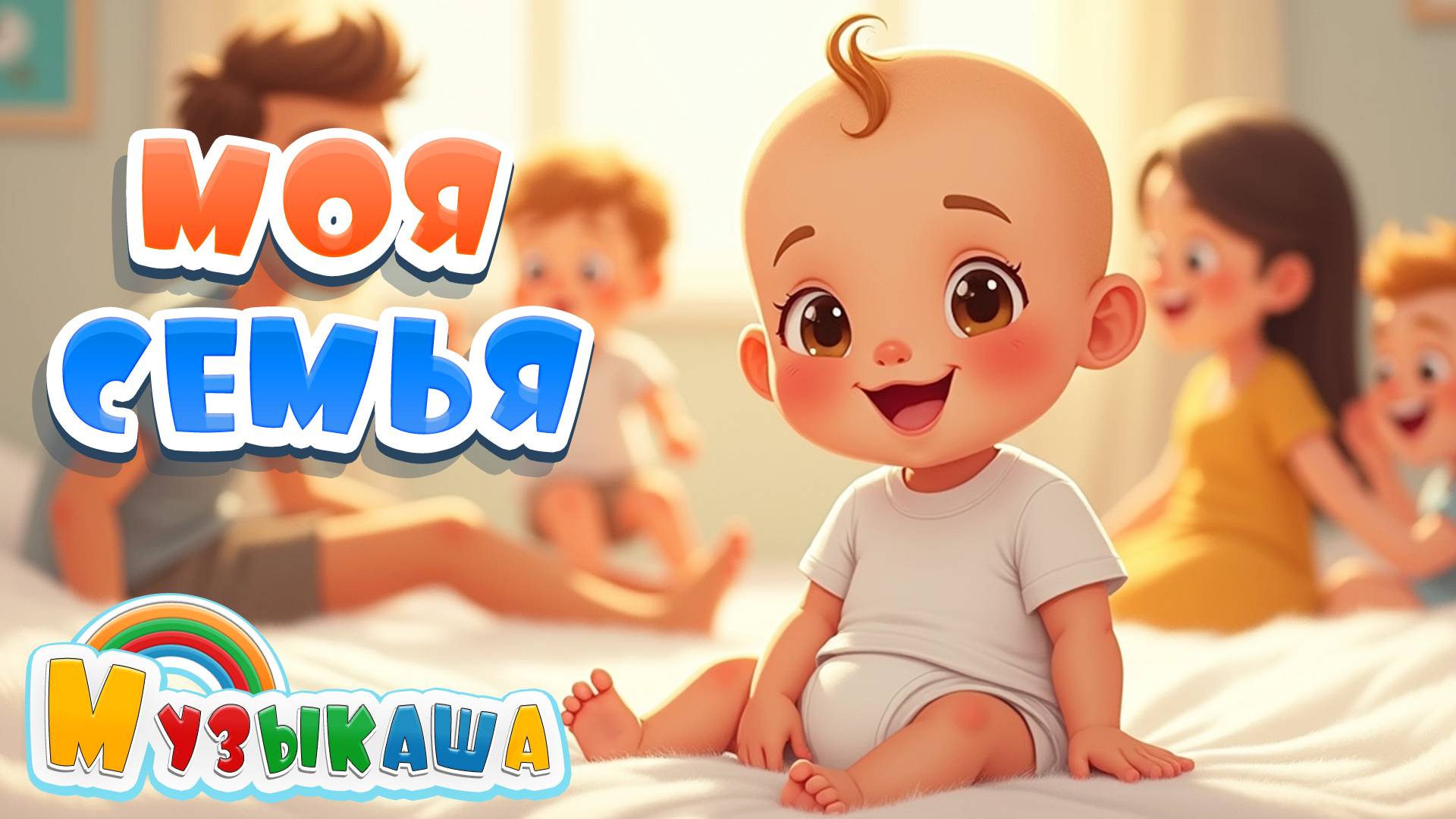Мы Семья! Весёлая детская песенка про семью | Песни для малышей смотреть онлайн