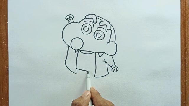 How To Draw Shinchan In Shirt-jeans Step By Step || Shinchan Drawing || Drawing Easy || Cute Drawin