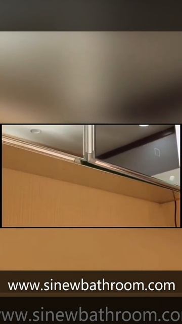 Aluminum LED mirror cabinet from Sinewbathroom with multi-funtion socket and soft-close hinge смотреть онлайн