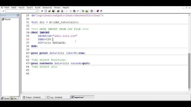 SAS: IMPORT DATA FROM A CSV File #1 смотреть онлайн