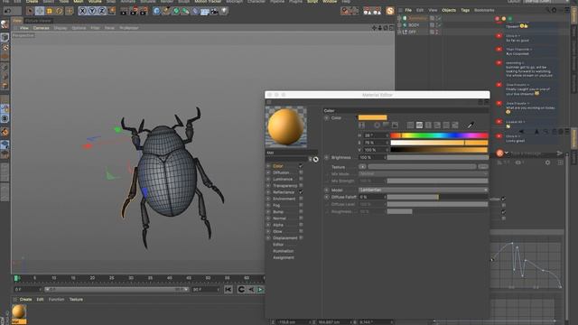 Create a 3D Golden Scarab Beetle Model in Cinema 4d // The Practice 174 смотреть онлайн
