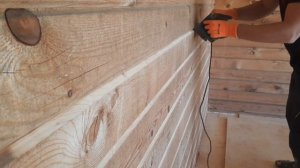 Быстрая шлифовка фасок бруса. Скорость на 4х метрах.