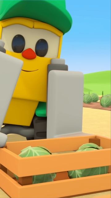 Роботы собирают капусту, свеклу и морковь Мультики Грузовичок Лева для детей #мультик #весело смотреть онлайн