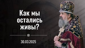 Как мы остались живы? Проповедь о. Андрея Лемешонка 30 марта 2025 г.