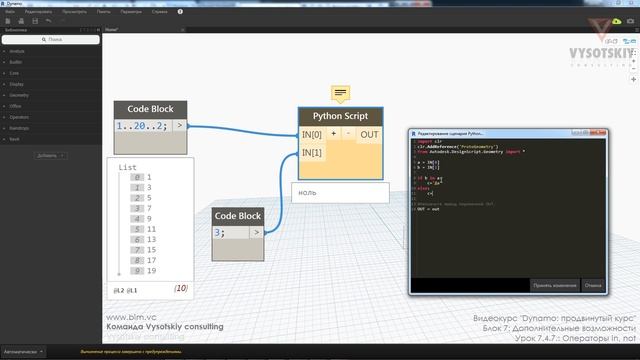 [Курс «Dynamo: Продвинутый»] Операторы in, not смотреть онлайн