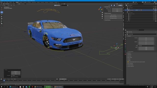 Blender Rigacar Example using the NR2003 MENCS19 Mod смотреть онлайн
