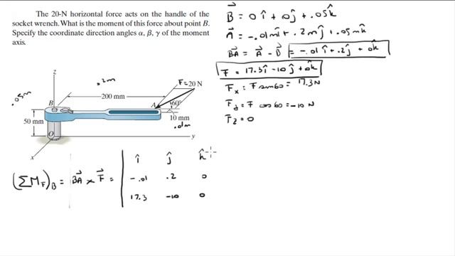 What is the moment of this force about point B смотреть онлайн
