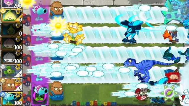 Plants Vs Zombies 2 | All Pea Plants Skill & Power-Up! vs Gargantuar Zombies 2 (PVZ2) смотреть онлайн