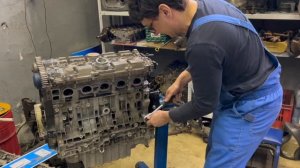 Инструкция №6 по сборке мотора VOLVO 2,5t - установка ремня грм.