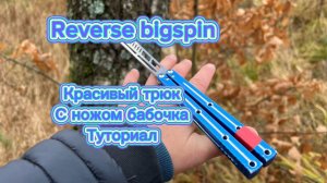 Классный трюк с ножом бабочка среднего уровня (Reverse Bigspin butterfly knife tutorial )