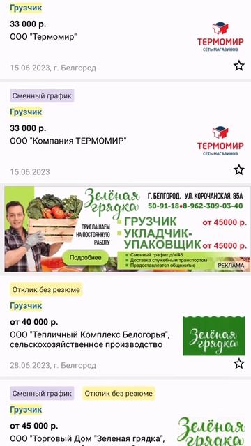 Вакансия Грузчик в Белгороде. Работа грузчиком Июль 2023 смотреть онлайн